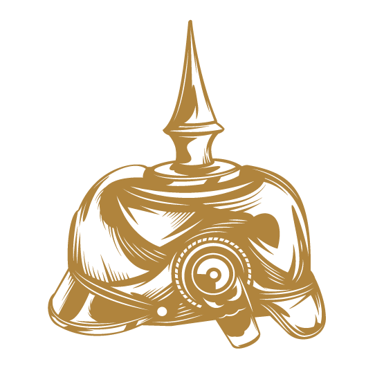 Illustration einer Pickelhaube